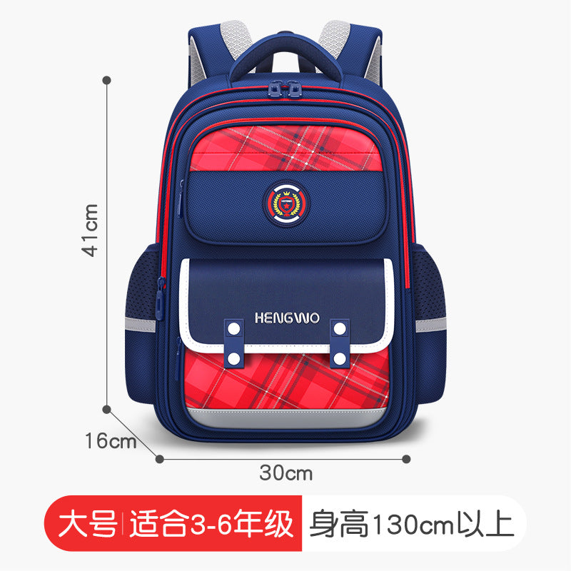 Factory direct hengwo new school backpacks, grades 3-6, double shoulder straps, back pain relief, large capacity elementary school backpack