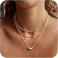 2025 bestselling minimalist commute layered necklace set - casual, versatile, trendy accessory design - short style