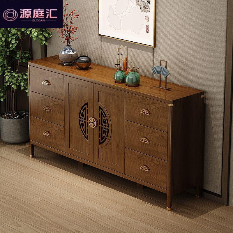 New chinoiserie sideboard wall-mounted all-in-one living room for home entrance cabinet large capacity storage multi-layer storage kitchen cabinet