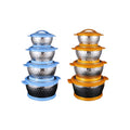 Magnetic double-layer pot three-piece set stainless steel thermal insulation pot exported to africa suit pot drill point 4pcs thermal insulation pot pot