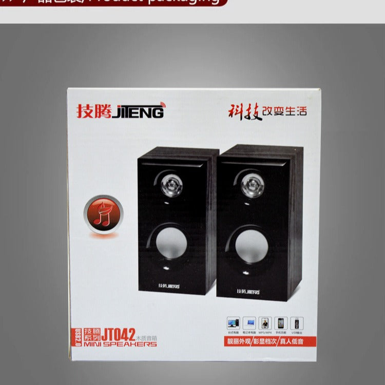 Jiteng jt042 desktop computer multimedia usb speaker notebook speaker wooden speaker subwoofer