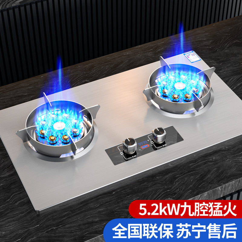 Wholesale high-power gas stove double burner home natural gas stove built-in lpg gas stove