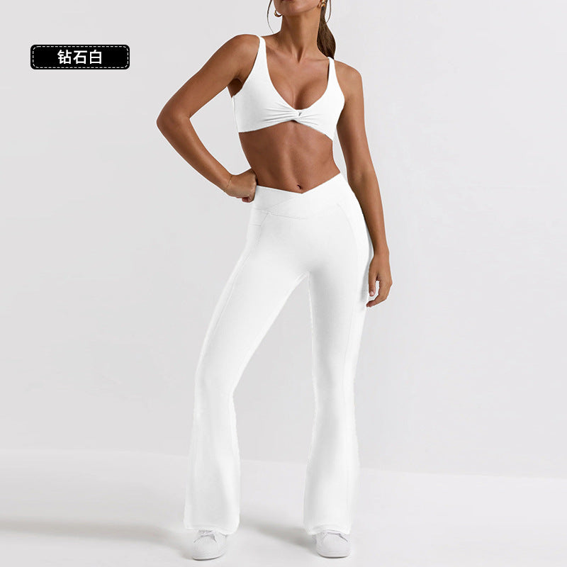 Intimatessuit sports suspender bra high waist hip lifting fitness pants yoga clothes