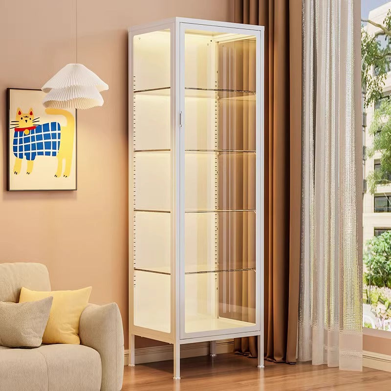 Glass display cabinet, hand cabinet, steel dustproof transparent model storage cabinet, pain cabinet, toy storage cabinet, display bookcase