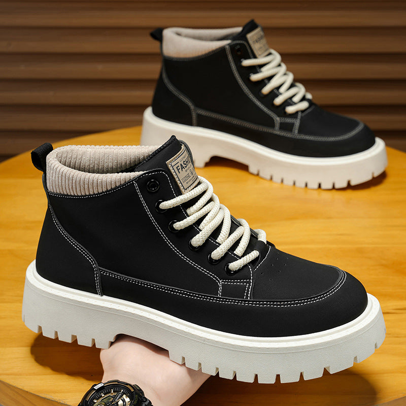 Boots for men 2025new arrivalautum high-top shoes for men casualworkwear boots trendy boots easiest for matchthick soletrendy shoes