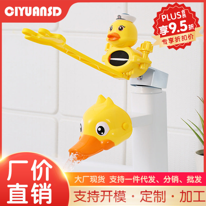 Factory direct: baby & kids silicone hand washing aid - anti-splash extended spout faucet extender for sinks