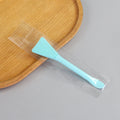 Beauty mask tool set with spatula, plastic silicone brush, dual-ended applicator, soft-tipped mask brush, individually packaged