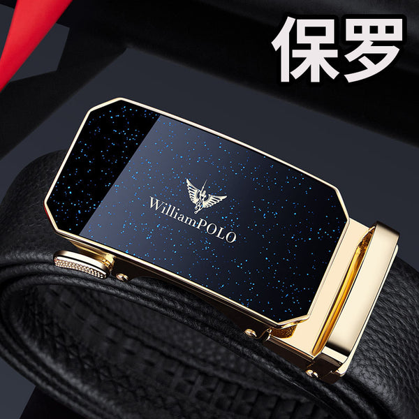 Emperor Paul Belt Men's Leather Automatic Buckle First Layer Cowhide Casual Belt Business Belt Men's Premium Sense