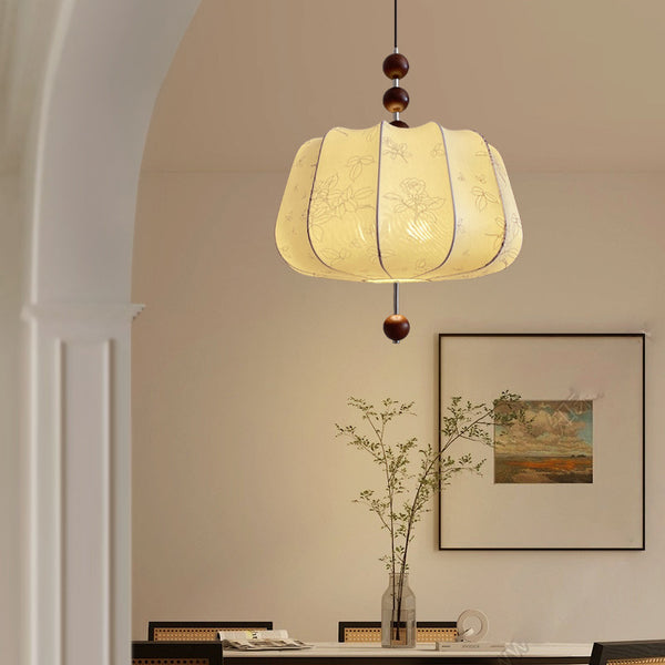 [Wow] French medieval dining room chandelier retro warm master bedroom light solid wood wabi sandy wind chestnut study light