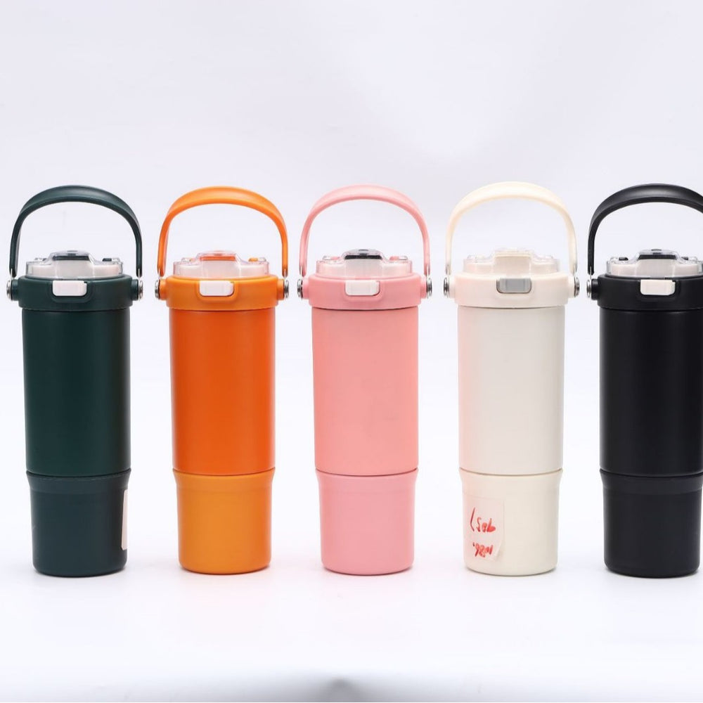 New arrival cross-border sealed leak-proof portable cup high-looking 304 stainless steel car thermos cup fitness cold coffee