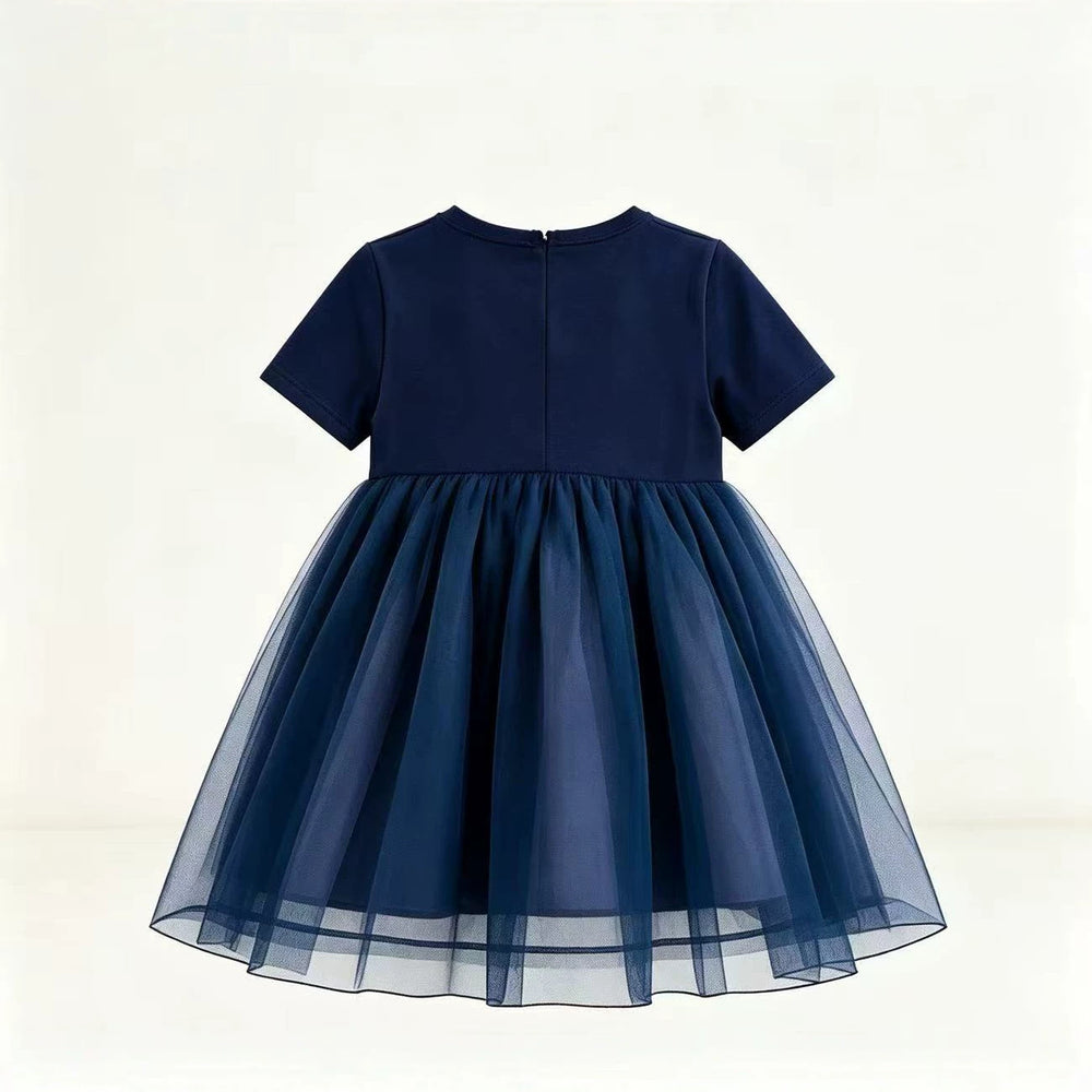Amazon bestseller: girls' cartoon dress - summer short sleeve princess dress - children's tulle dress