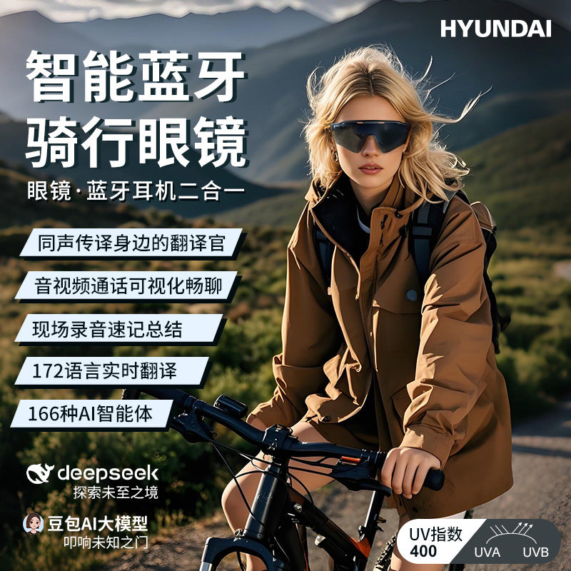 Hyundai hy-g13 smart ai glasses: simultaneous interpretation, real-time translation in 144 languages, music playback, and calls