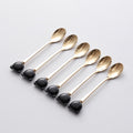 Little bear spoon black gold (one piece)