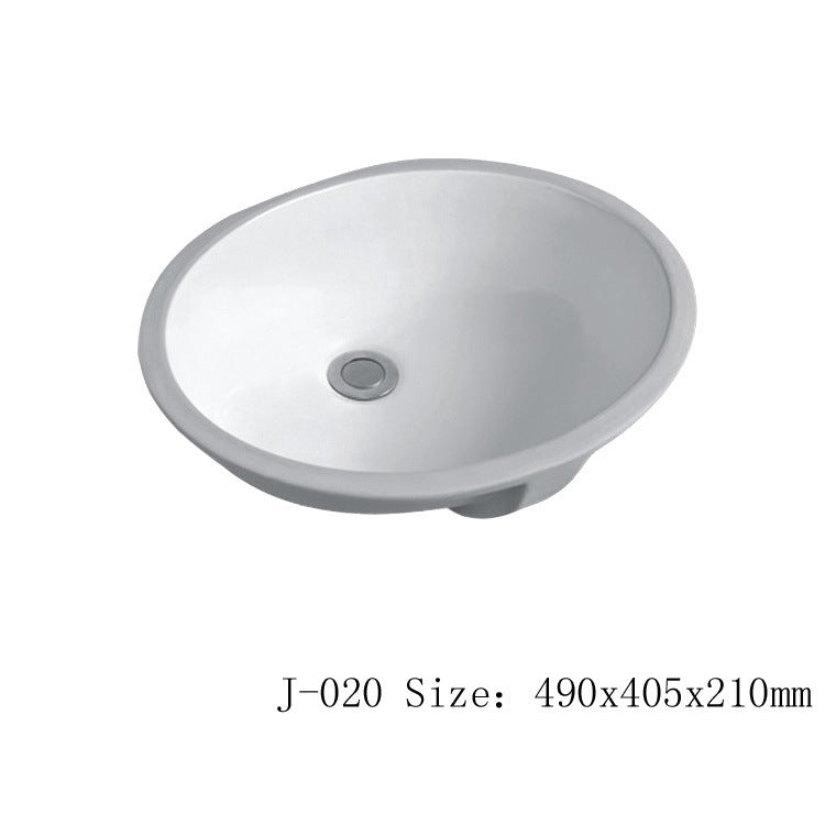 陶瓷台下盆嵌入式洗漱盆酒店民宿陶瓷洗一体盆家用洗手盆小户单盆