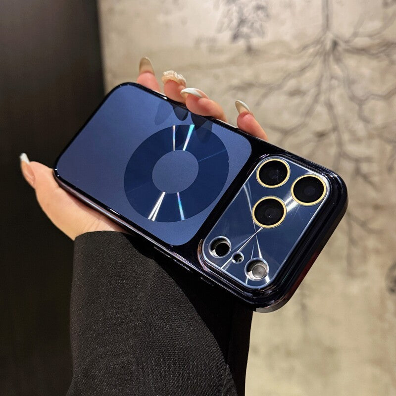New star ring magnetic iphone 17 pro case with lens protector - iphone 16 instant aurora effect, large view window