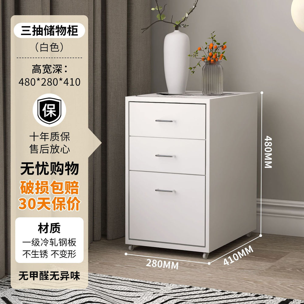 Wrought iron storage cabinet - multi-tier drawer unit for living room, bedroom, and girls' room - cute and practical floor-standing combination storage cabinet