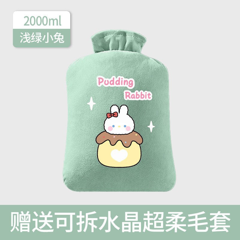 Long hot water heating water injection hand warmer for belly application explosion-proof creative cute stuffed girl warm quilt handy gadget