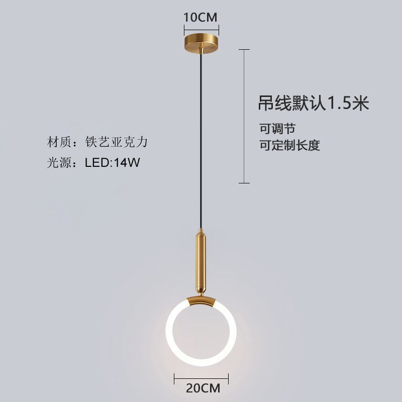Minimalist bedside chandelier light luxury long line modern simple living room light Internet celebrity wall light bar bedroom lighting restaurant