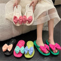 Women's soft sole slides - "cloud-like" comfort, perfect for summer 2025! cute bow detail, sweet beach flip-flops