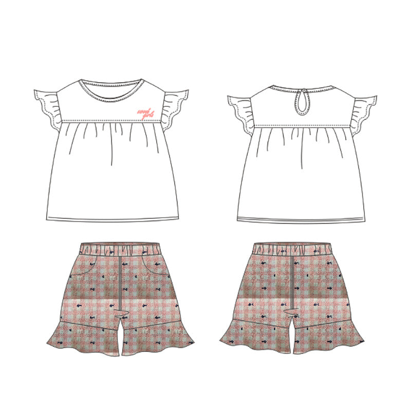 Luoding  summer children's suit package labor and materials directional development find factory fashion style oem oem production of children's clothing