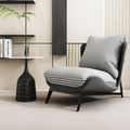 Τdark gray + light gray leather + houndstooth cushionτ