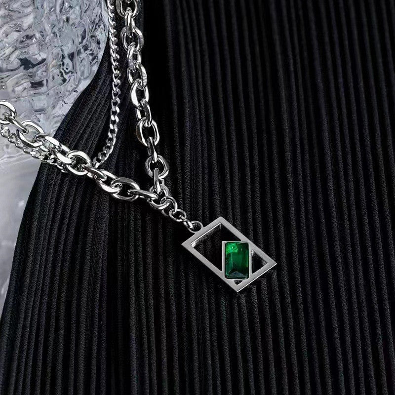 Men's titanium steel necklace chain - fade-resistant, 2025 new arrival, minimalist, versatile, high-end jewelry, trendy & popular accessory