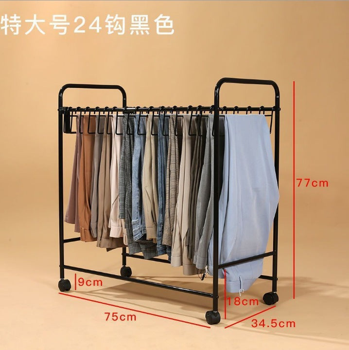Pants rack storage artifact multi-functional removable household wardrobe multi-layer seamless large hanger pants hanger storage rack