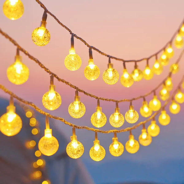 LED light string battery box light string round ball bubble ball string lights Christmas lighting Christmas tree lights holiday decoration