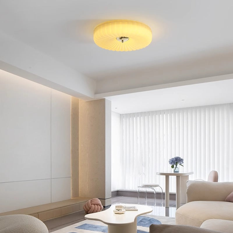 [Strict selection] Bauhaus cloakroom ceiling light medieval vintage French cream balcony foyer glass light