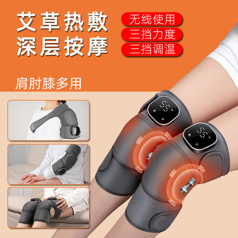 Multifunctional heated knee and shoulder support - joint heating, knee moxibustion hot compress, vibration massage device - health & wellness appliance