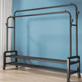 Simple clothes drying rack floor-standing for home clothes rack bedroom dormitory coat rack indoor balcony clothes drying clothes pole rack