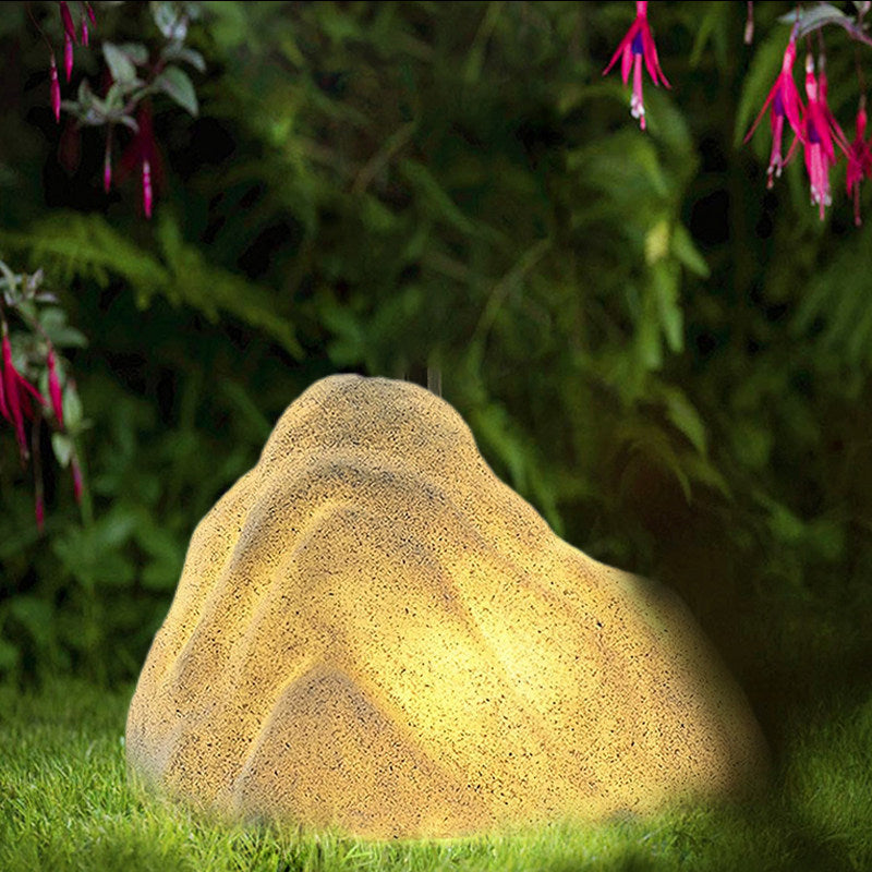 Outdoor waterproof led creative light-up stone lamp - garden lawn decoration, courtyard landscape, solar powered simulated stone light