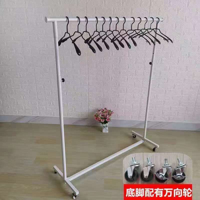 Street stall folding horizontal bar clothes hanger clothing store display rack night market clothes rack for home clothes drying rack island rack