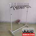 Street stall folding horizontal bar clothes hanger clothing store display rack night market clothes rack for home clothes drying rack island rack