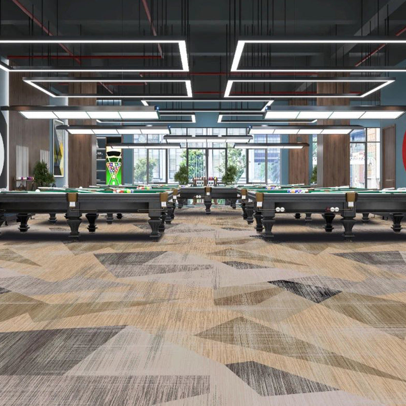 Custom billiard hall carpet - full coverage, printed design, large area, hotel & commercial billiard room nylon fire-retardant b1 carpet