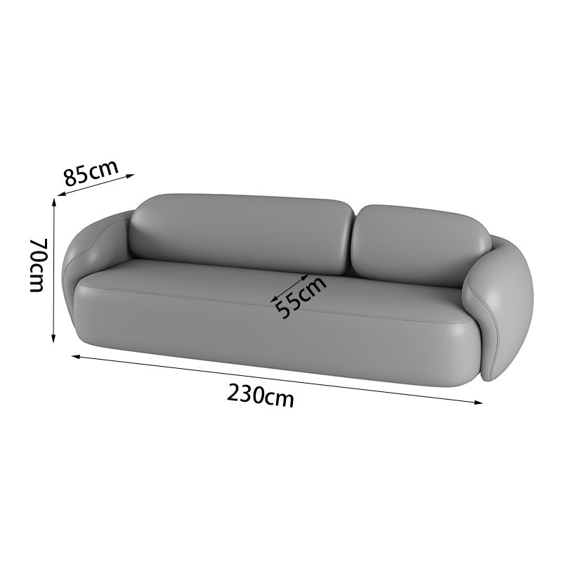 New arrival creative leather sofa combination coffee table yuanbao bread sofa business club reception negotiation sofa