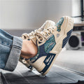 Trendy chinese style men's shoes 2025 new spring breathable versatile niche original casual skate shoes chunky sole non-slip athletic trendy shoes