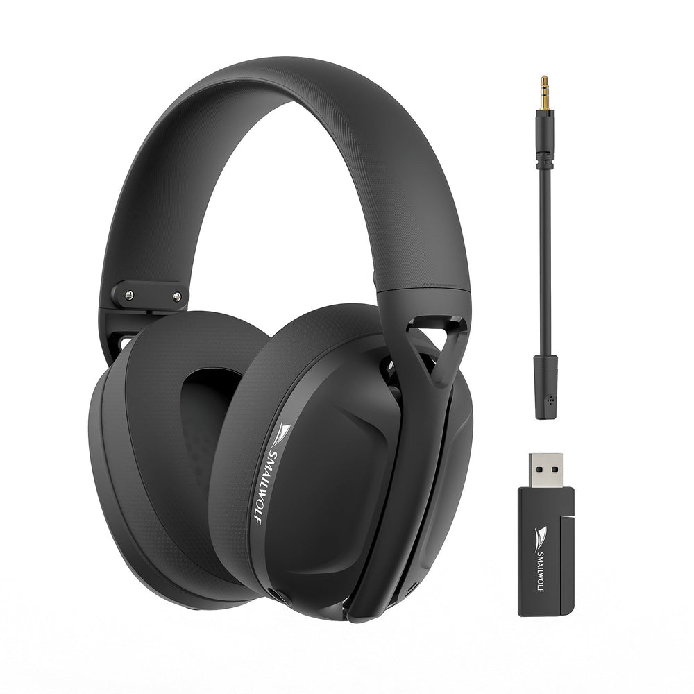 Smilang l80 over-ear tri-mode wireless bluetooth gaming headset - wired, lightweight 2.4g pc headset with usb