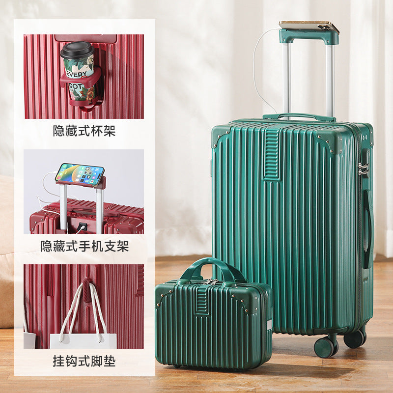 New multi-functional child and mother suitcase large-capacity men's and women's trolley case wear-resistant universal wheel suitcase password case