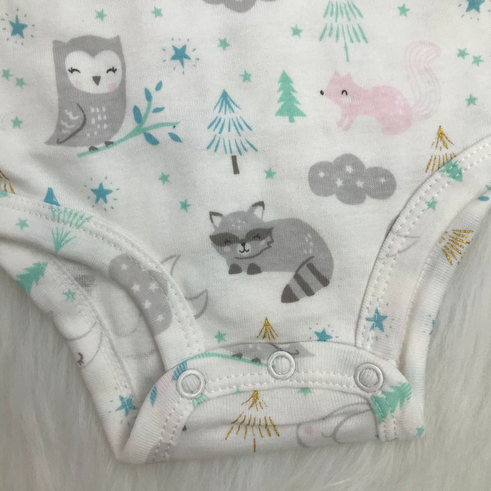 Baby girl's autumn clothes, pure cotton class a long-sleeved romper, newborn soft crawling suit, animal print bodysuit