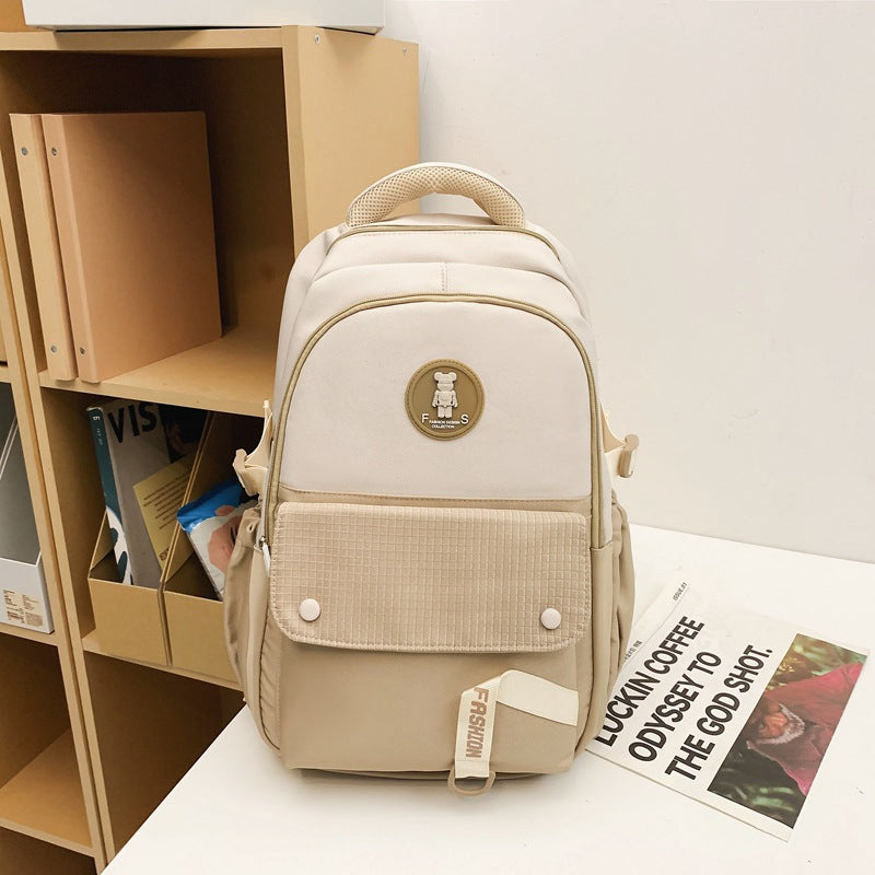 New fashionable junior high school student schoolbag simple high quality middle school student schoolbag large capacity backpack student schoolbag