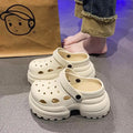 10cm thick sole eva clogs women's outwear heightened toe slippers women's new high heels women's sandals beach shoes