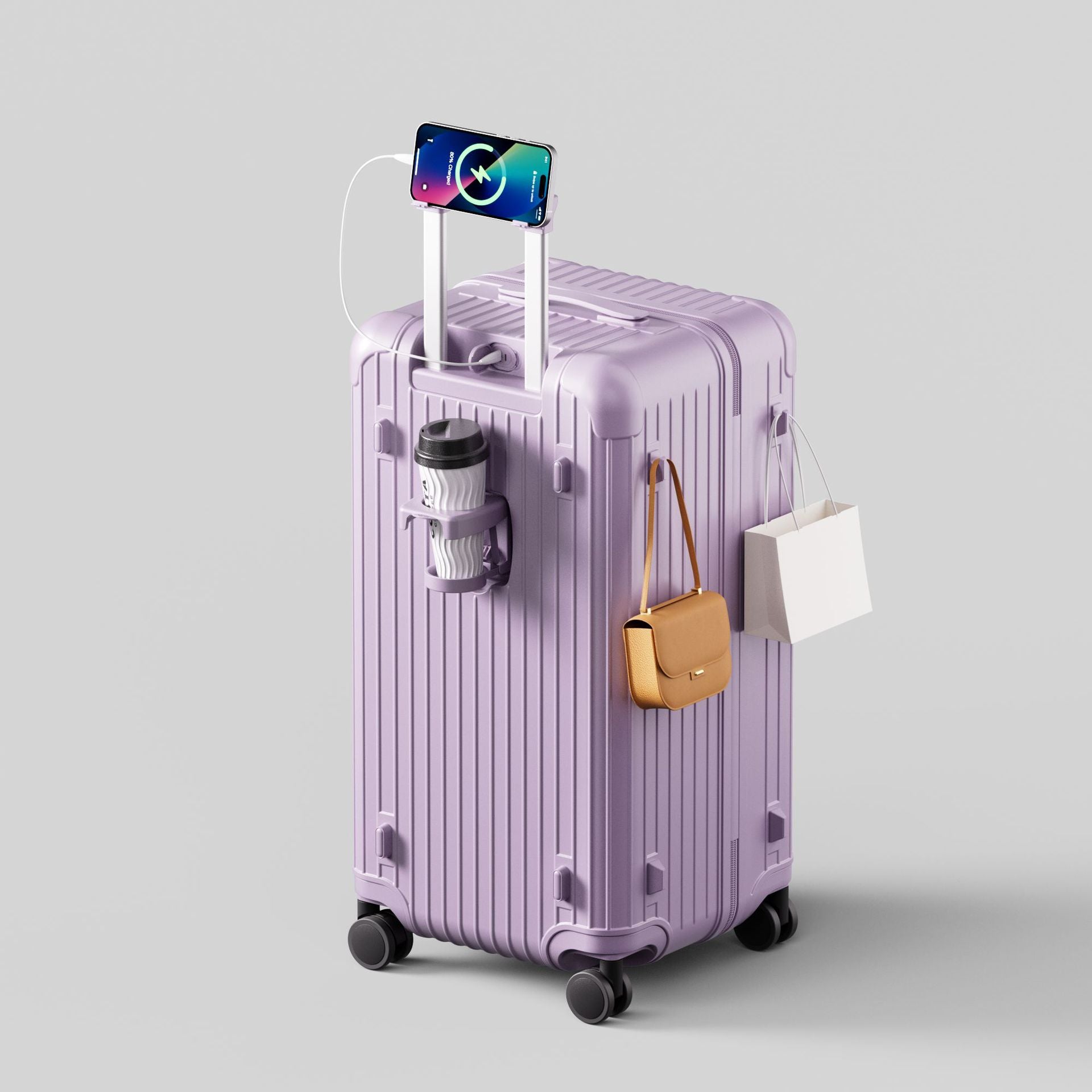 Large capacity 37-point trolley case 30-inch suitcase Thickened suitcase Anti-drop explosion-proof password box Wrapped leather box