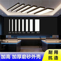Upgraded gold steel led linear light office pendant lamp - thickened, matte finish, high brightness - ideal for gyms and supermarkets