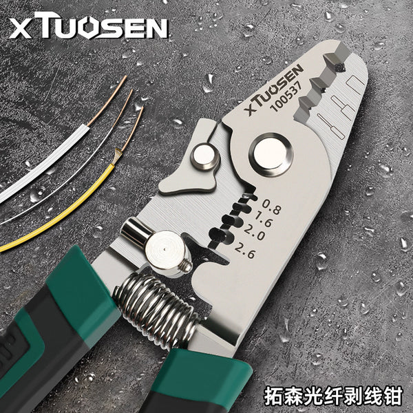 Tuosen Fiber Stripping Pliers Three Miller Pliers Leather Wire Stripper Cutting Cold Joining Tool Set Fiber Stripping Pliers