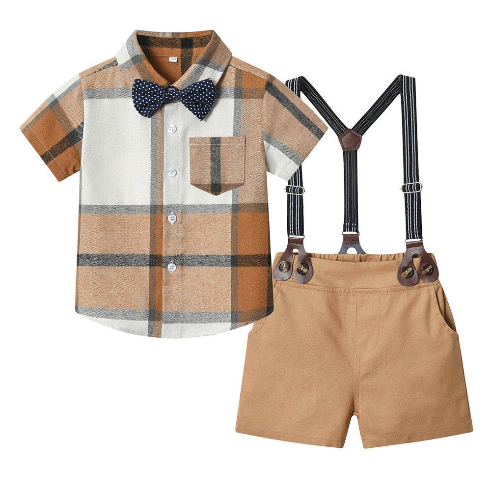 New arrivals: boys' spring/summer shirts - wholesale children's plaid short-sleeve shirts for big and middle-sized boys