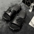 5cm height increasing slippers women's new y2k star beach shoes women's outwear summer beach sandals breathable slippers wholesale