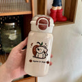 Cartoon blow dog thermos cup 316 stainless steel kids water cup cute good looks straw cup water kettle wholesale