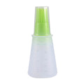 Factory direct silicone oil brush - kitchen gadget, outdoor bbq basting brush with measuring scale and lid