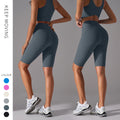 Naked feeling high-intensity sports bra women's no embarrassment line elastic tummy tight half length pants fitness yoga suitsuit